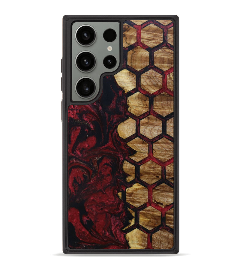 Galaxy S23 Ultra Wood+Resin Phone Case - Audrey (Pattern, 647559)