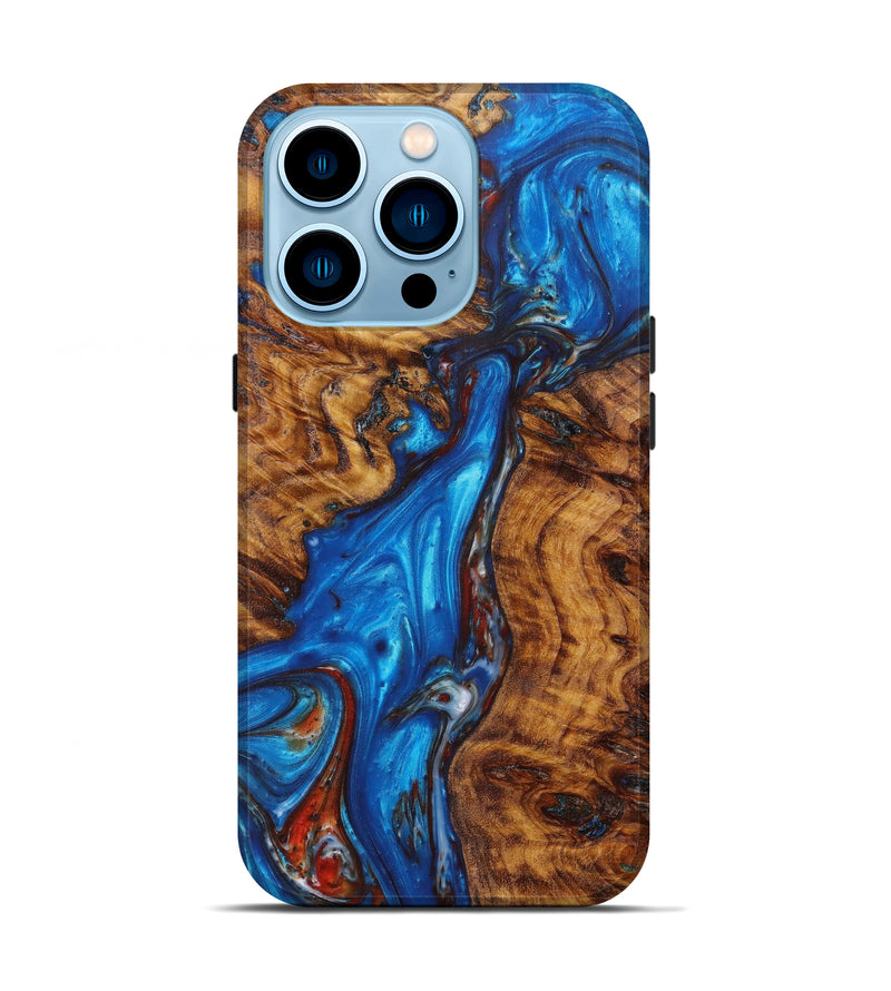 iPhone 14 Pro Wood+Resin Live Edge Phone Case - Chelsea (Artist Pick, 611152)