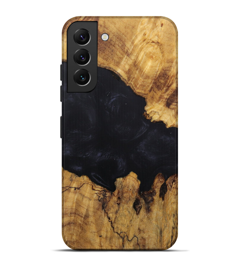 Galaxy S22 Plus Wood+Resin Live Edge Phone Case - Patadm (Pure Black, 596612)