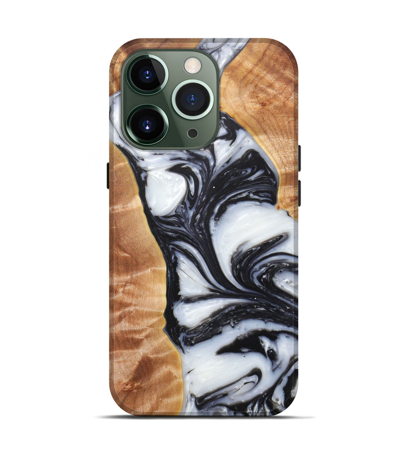iPhone 13 Pro Wood+Resin Live Edge Phone Case - Otfried (Black & White, 604240)