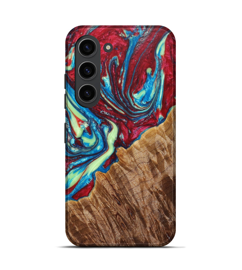 Galaxy S23 Wood+Resin Live Edge Phone Case - Erhard (Red, 633842)