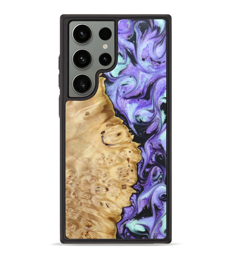 Galaxy S23 Ultra Wood+Resin Phone Case - Jacquelin (Purple, 631328)