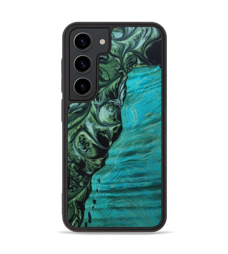 Galaxy S23 Wood+Resin Phone Case - Oakley (Green, 642582)