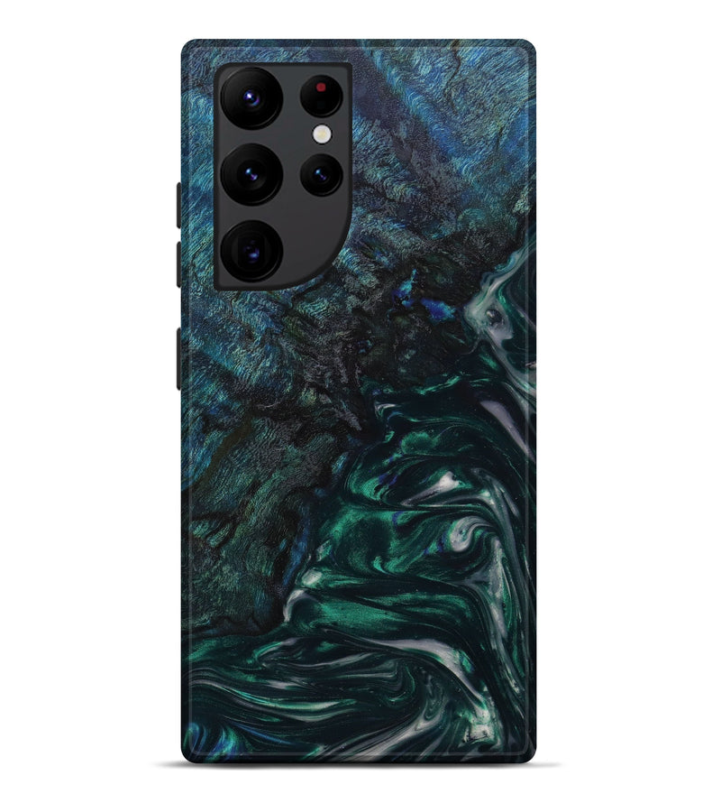 Galaxy S22 Ultra Wood+Resin Live Edge Phone Case - Alfred (Green, 647921)
