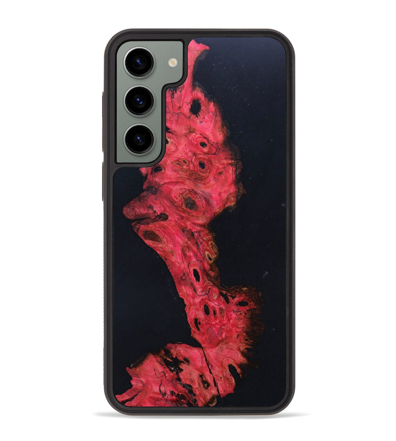 Galaxy S23 Plus Wood+Resin Phone Case - Shanice (Black & White, 629419)