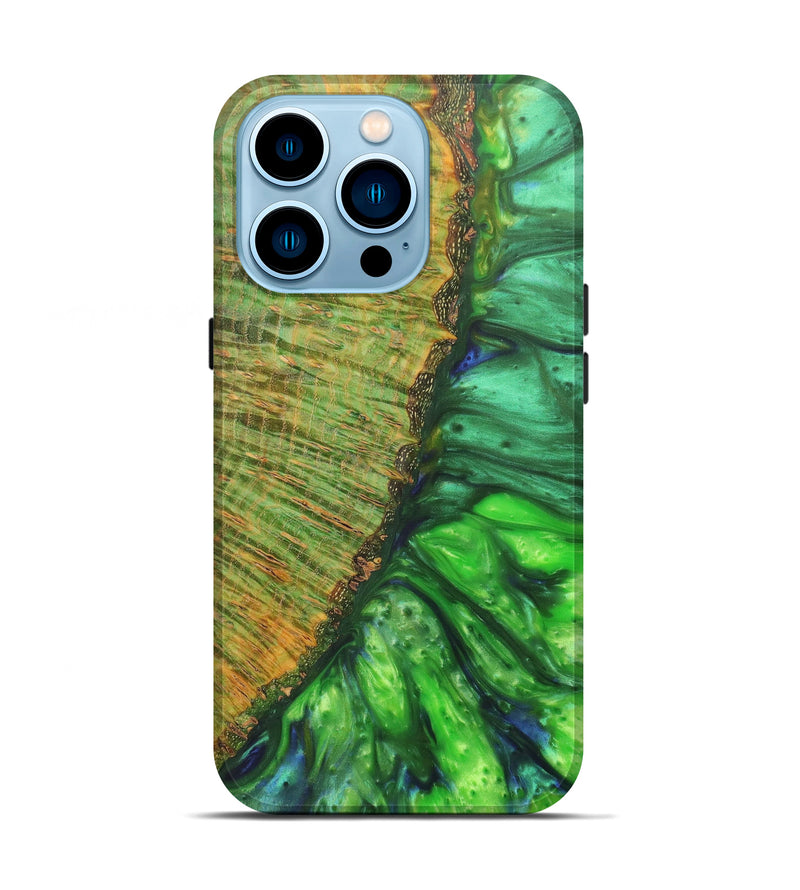 iPhone 14 Pro Wood+Resin Live Edge Phone Case - Andria (Artist Pick, 616911)