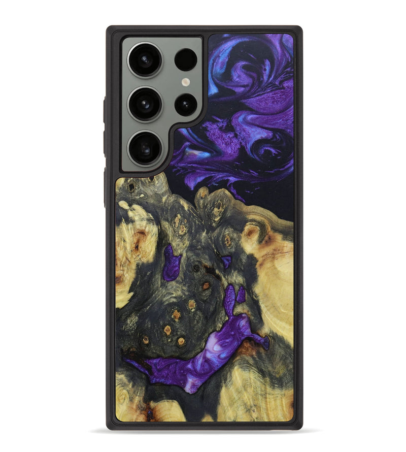 Galaxy S23 Ultra Wood+Resin Phone Case - Malachi (Purple, 623340)