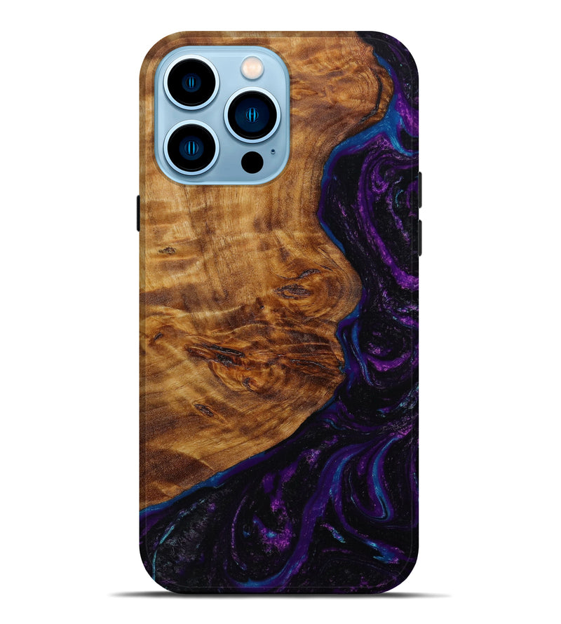 iPhone 14 Pro Max Wood+Resin Live Edge Phone Case - Hugo (Artist Pick, 646738)