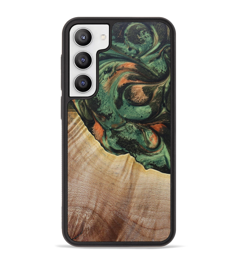 Galaxy S23 Plus Wood+Resin Phone Case - Meredith (Green, 621314)