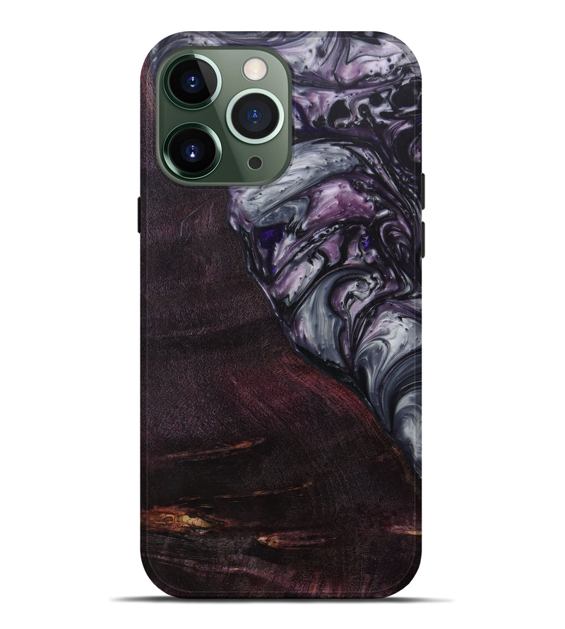 iPhone 13 Pro Max Wood+Resin Live Edge Phone Case - Brynley (Metallic, 619598)
