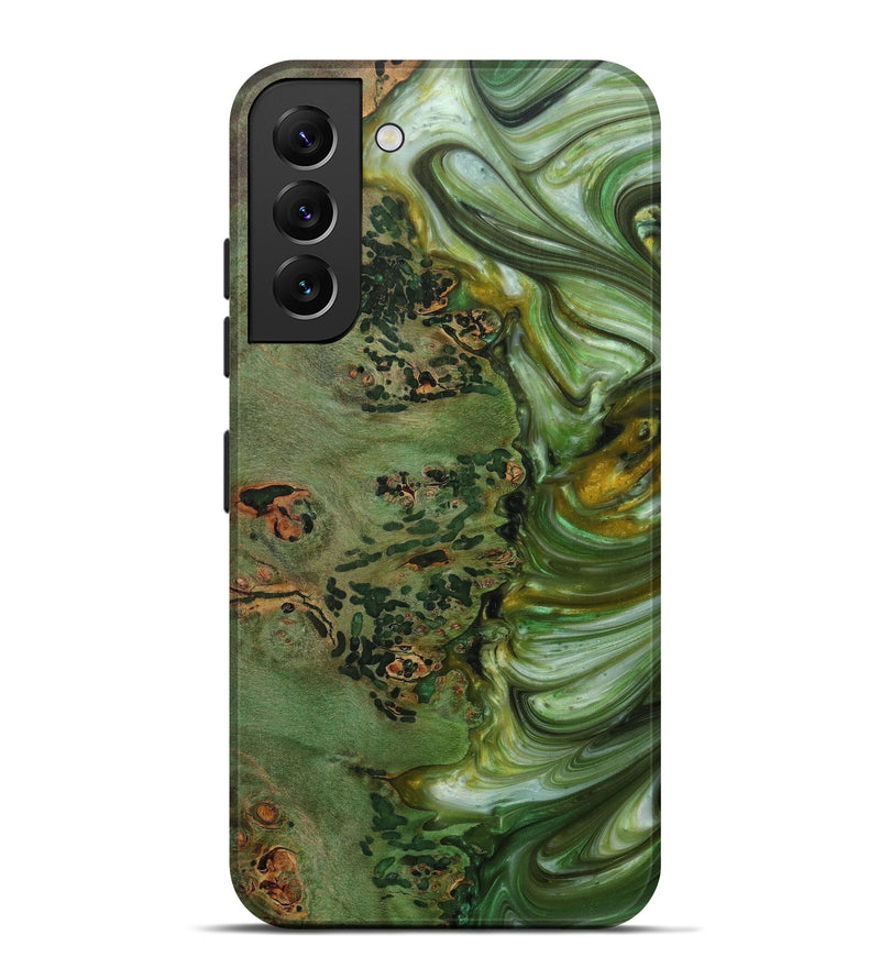 Galaxy S22 Plus Wood+Resin Live Edge Phone Case - Vlado (Dark Green, 596617)