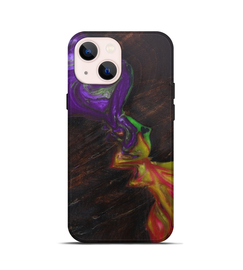 iPhone 13 mini Wood+Resin Live Edge Phone Case - Kenyon (Purple, 594843)