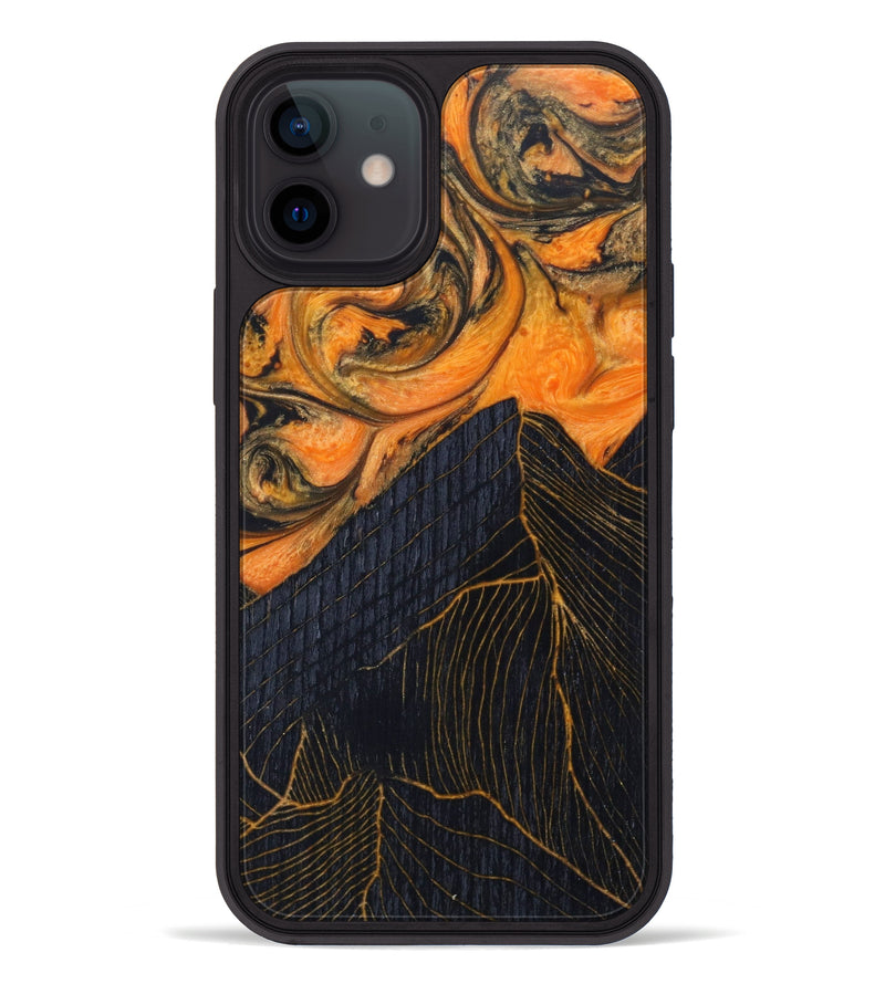 iPhone 12 Wood+Resin Phone Case - Theodore (Lava, 624996)