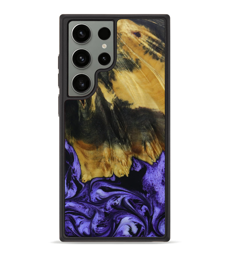Galaxy S23 Ultra Wood+Resin Phone Case - Tasha (Purple, 646252)