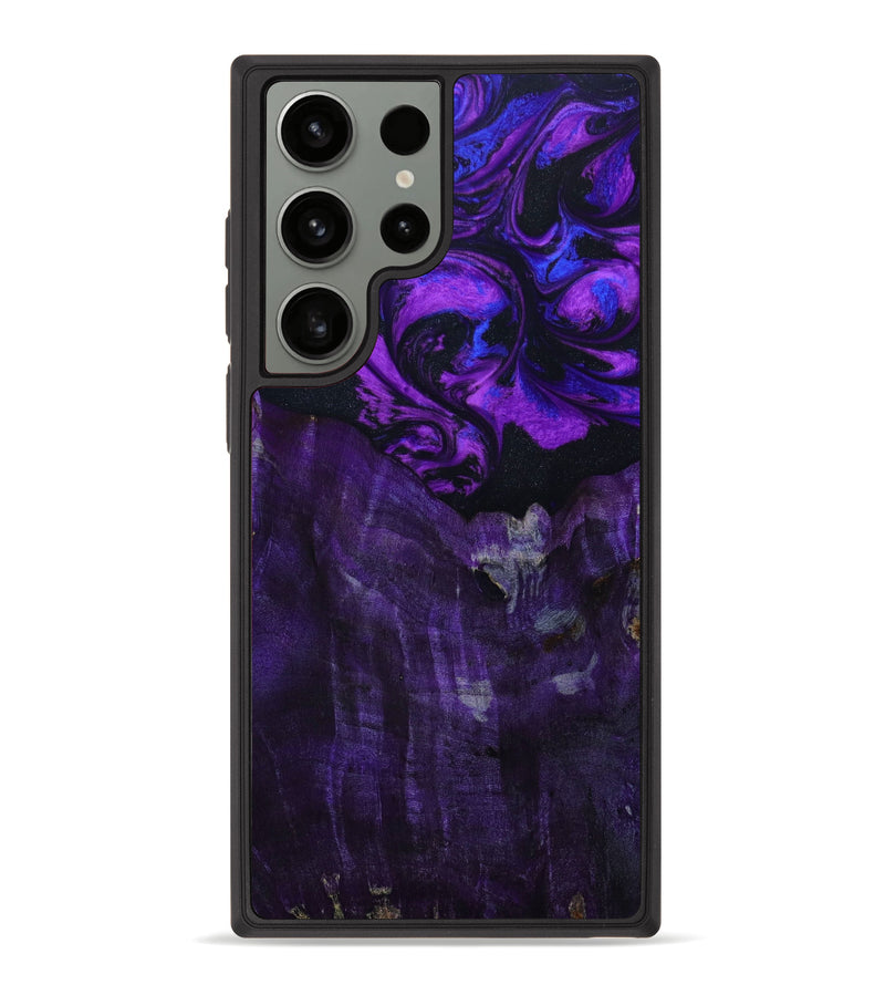 Galaxy S23 Ultra Wood+Resin Phone Case - Elliot (Purple, 648431)