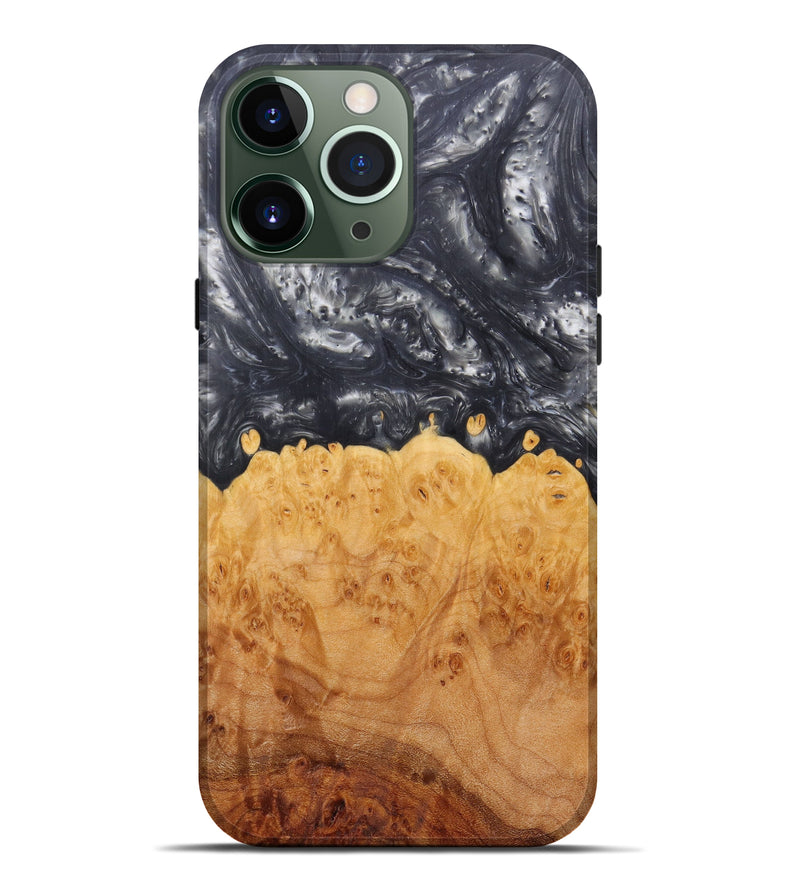iPhone 13 Pro Max Wood+Resin Live Edge Phone Case - Tc (Pure Black, 597381)