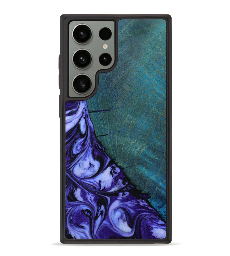 Galaxy S23 Ultra Wood+Resin Phone Case - Aaron (Purple, 645922)