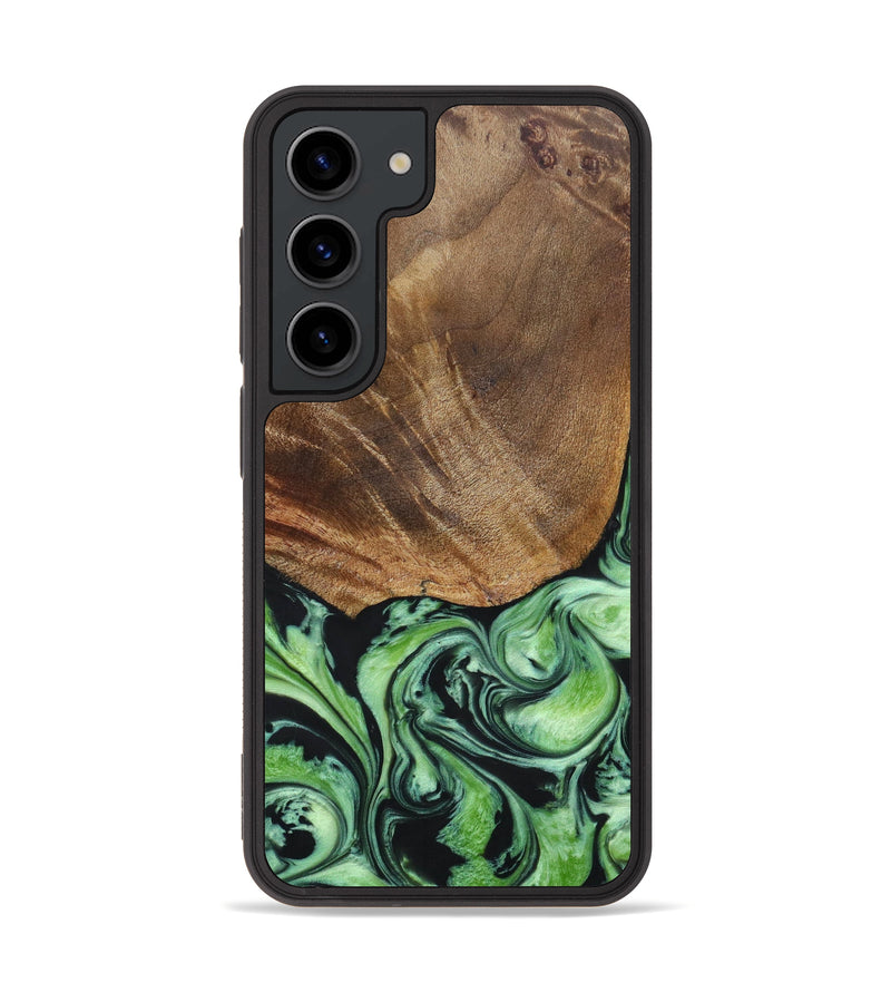Galaxy S23 Wood+Resin Phone Case - Anita (Green, 635334)