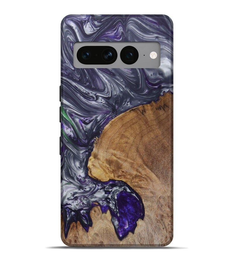 Pixel 7 Pro Wood+Resin Live Edge Phone Case - Finnegan (Purple, 641729)