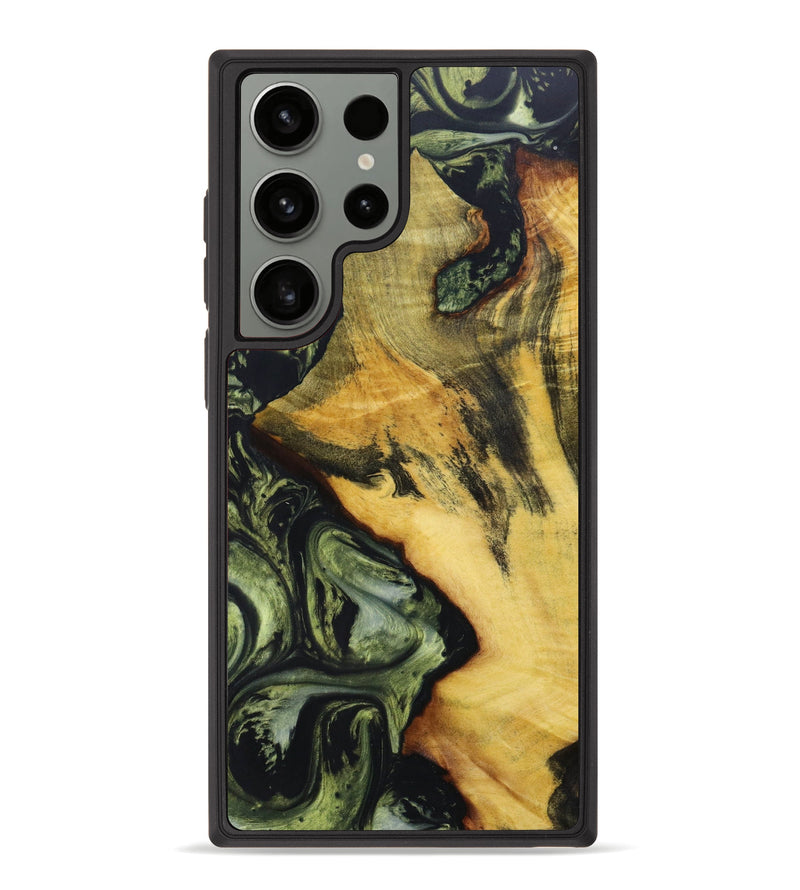 Galaxy S23 Ultra Wood+Resin Phone Case - Teresa (Green, 639467)