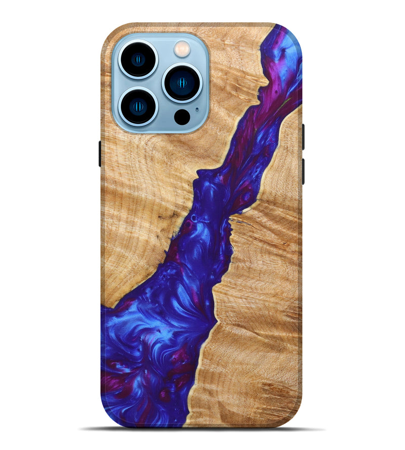 iPhone 14 Pro Max Wood+Resin Live Edge Phone Case - Seraphina (Artist Pick, 632228)