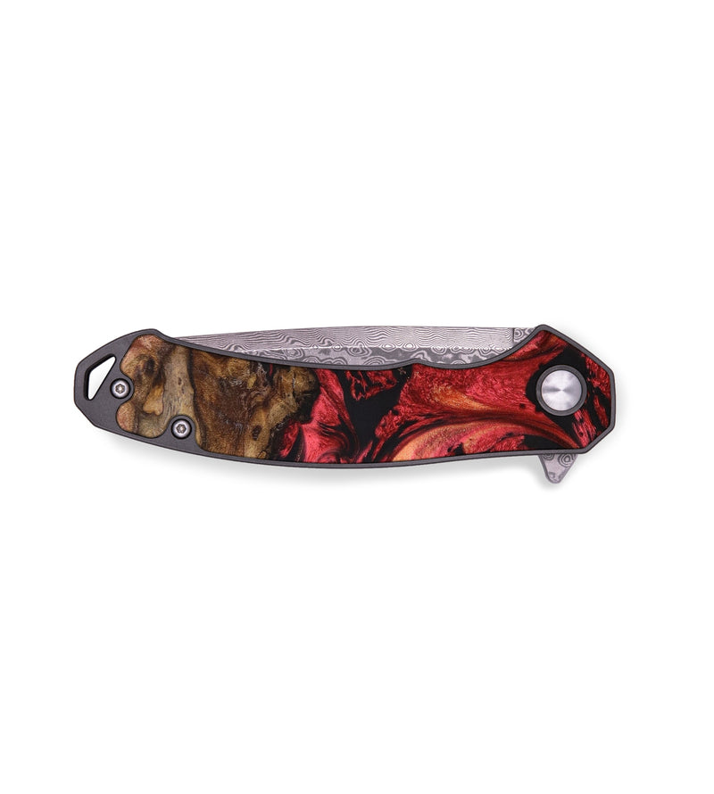 EDC Wood+Resin Pocket Knife - Angelina (Red, 640007)