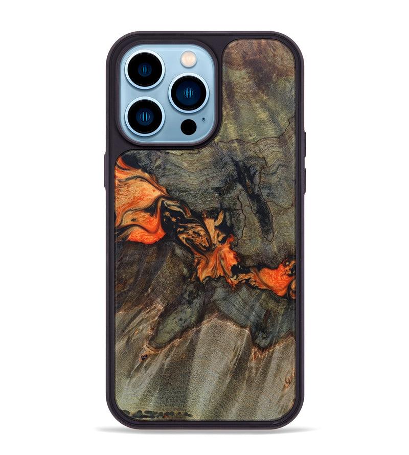 iPhone 14 Pro Max Wood+Resin Phone Case - Jazmin (Lava, 625091)