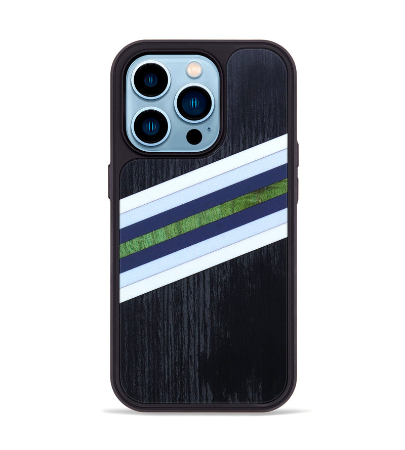 iPhone 14 Pro Wood+Resin Phone Case - Asmar (Retro, 633939)