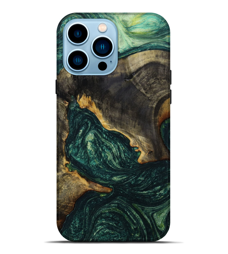 iPhone 14 Pro Max Wood+Resin Live Edge Phone Case - Samuel (Artist Pick, 648579)