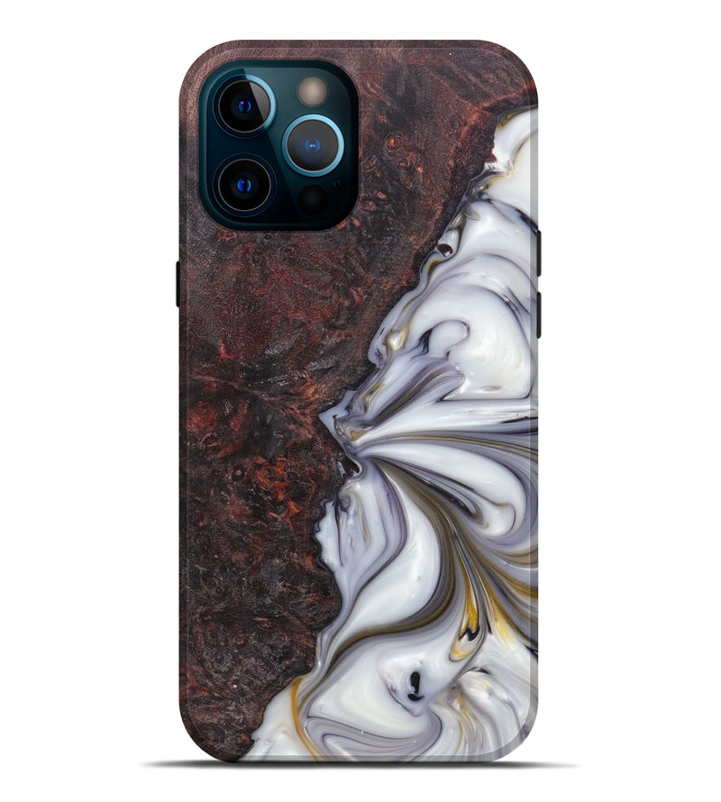iPhone 12 Pro Max Wood+Resin Live Edge Phone Case - Georgia (Artist Pick, 616682)