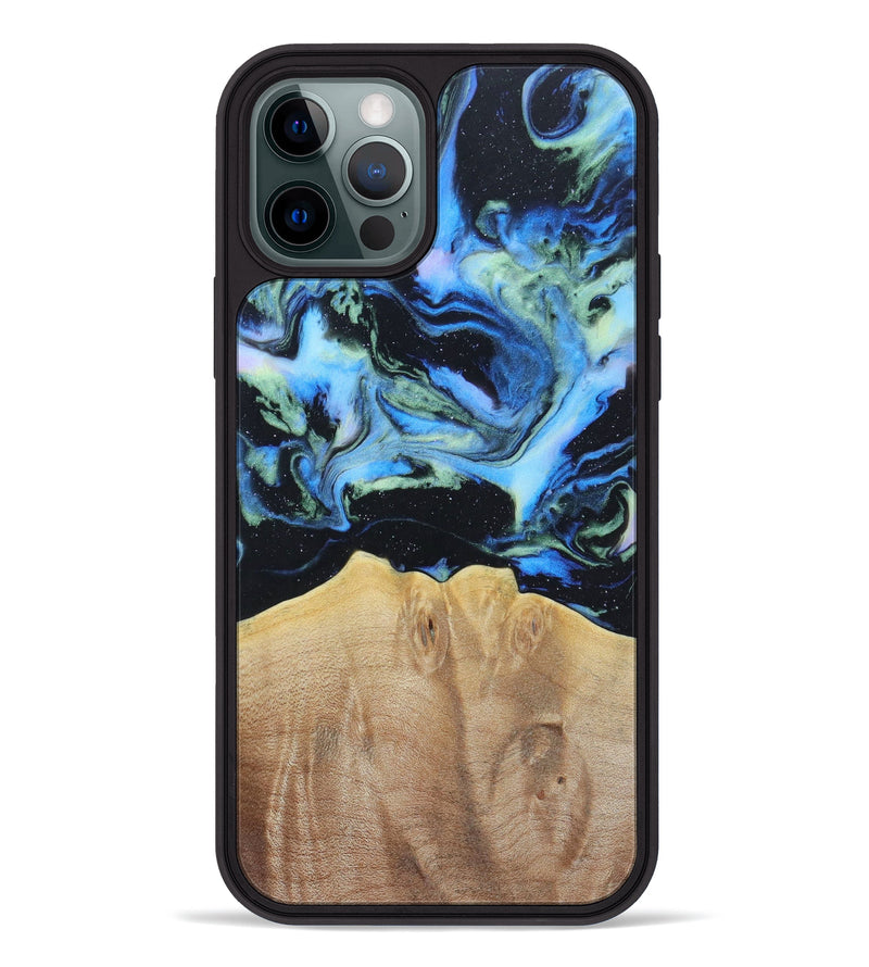 iPhone 12 Pro Wood+Resin Phone Case - Skyler (Aurora, 618492)