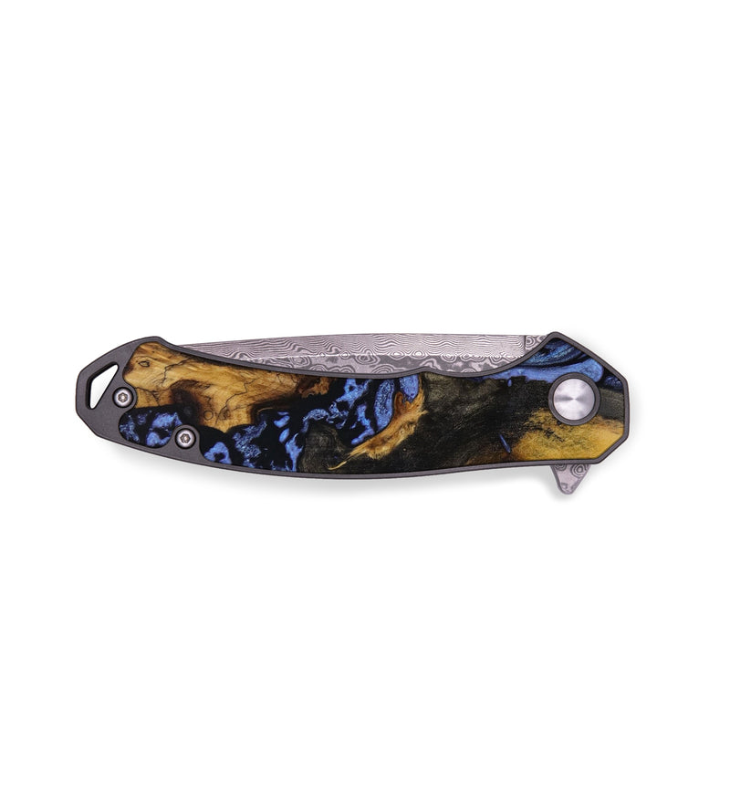 EDC Wood+Resin Pocket Knife - Ashley (Blue, 644168)