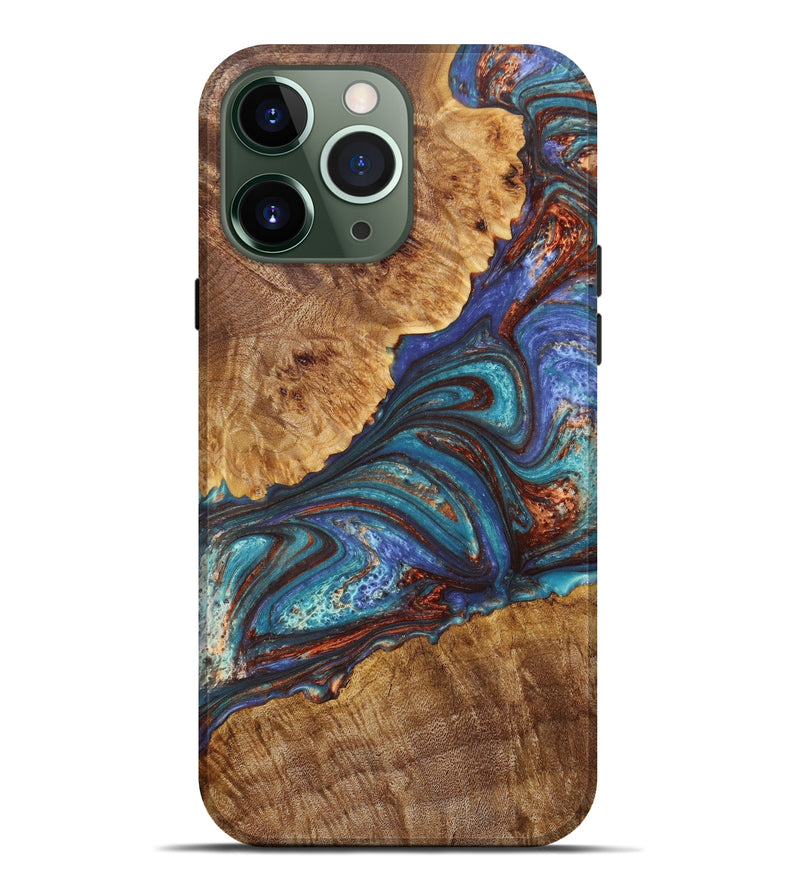 iPhone 13 Pro Max Wood+Resin Live Edge Phone Case - Jazmine (Artist Pick, 637739)