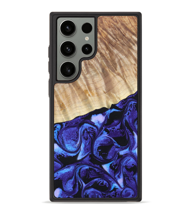 Galaxy S23 Ultra Wood+Resin Phone Case - Jamya (Purple, 628472)