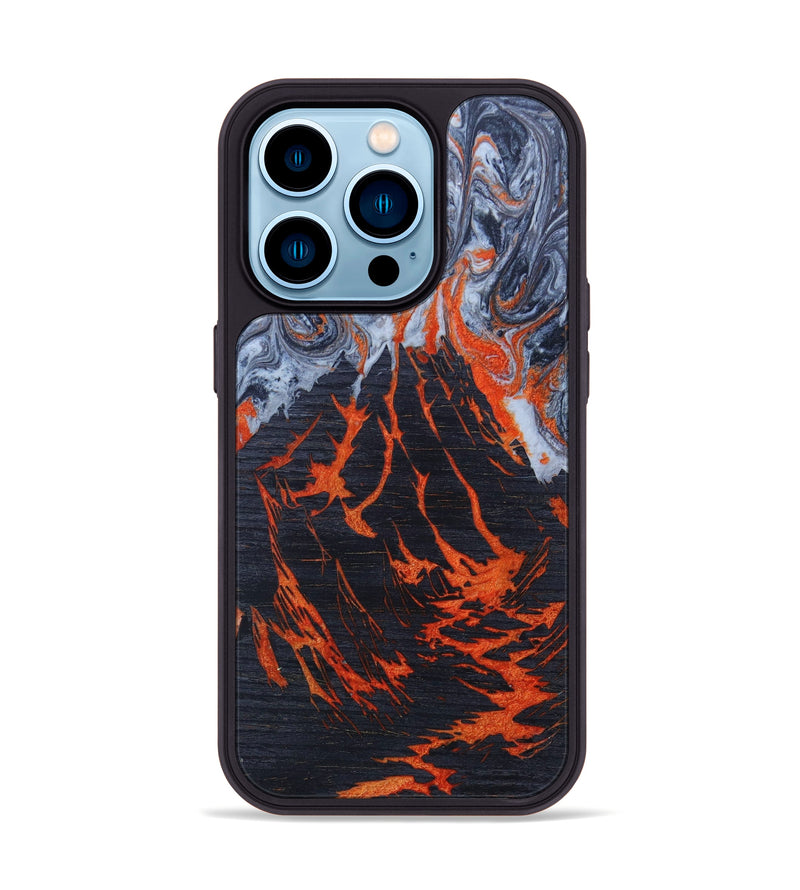 iPhone 14 Pro Wood+Resin Phone Case - Cassidy (Lava, 626050)