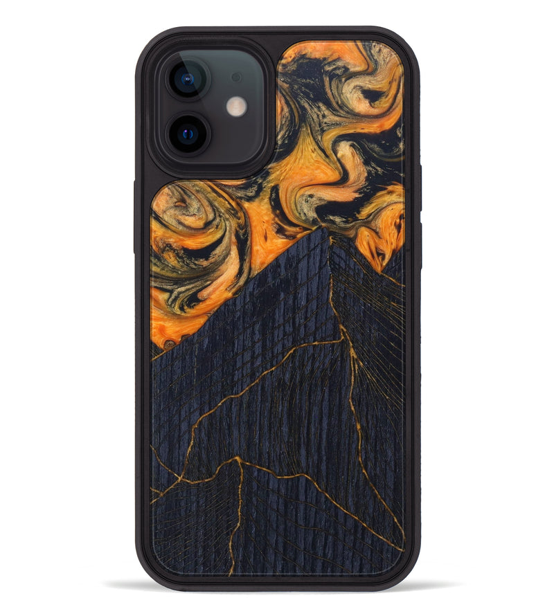iPhone 12 Wood+Resin Phone Case - Kiley (Lava, 625038)