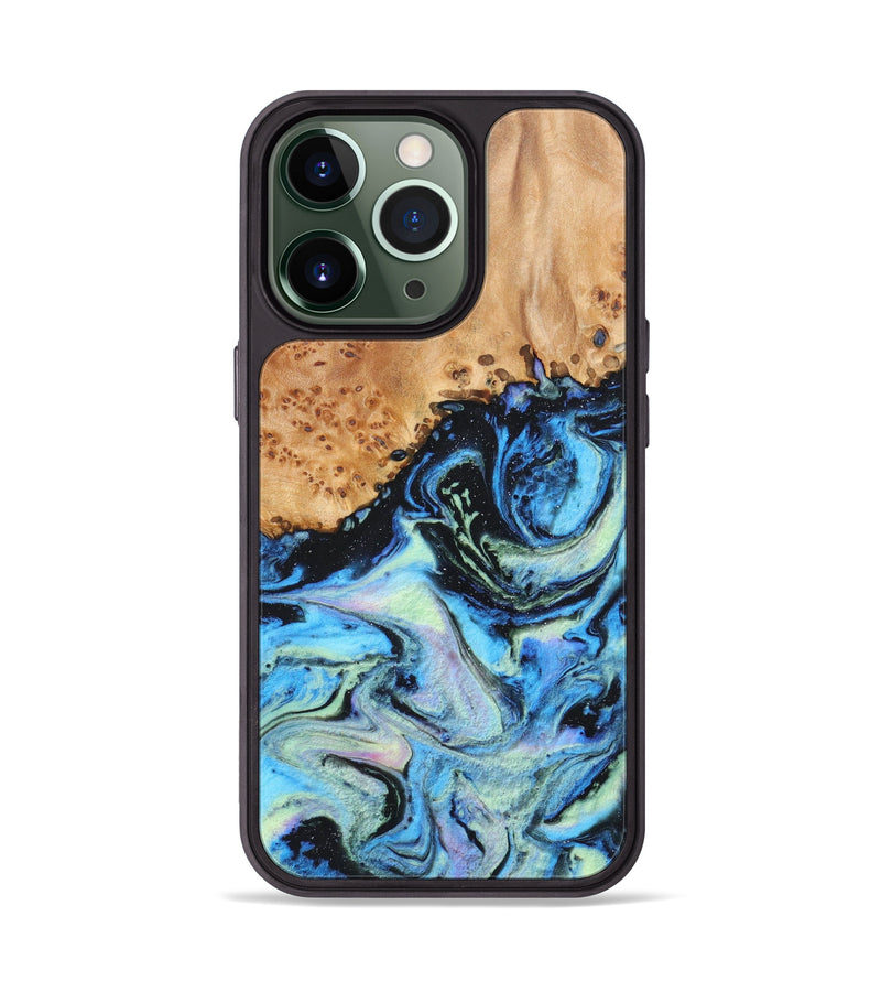 iPhone 13 Pro Wood+Resin Phone Case - Jeri (Aurora, 617426)