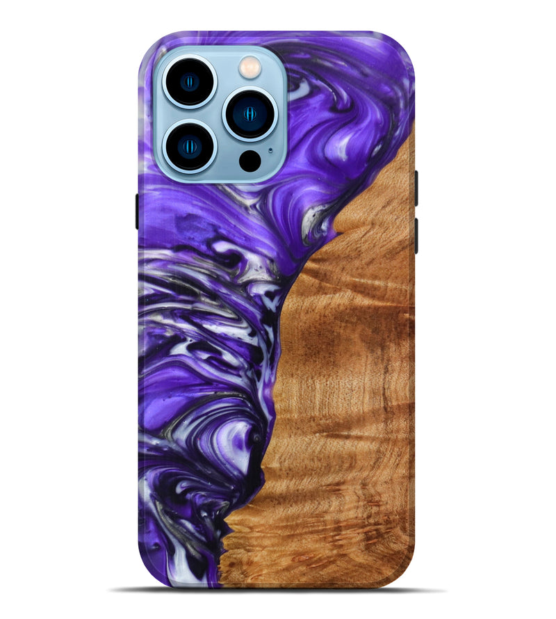 iPhone 14 Pro Max Wood+Resin Live Edge Phone Case - Maryjane (Artist Pick, 626658)