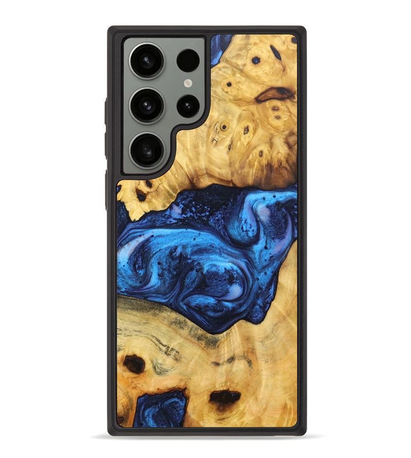 Galaxy S23 Ultra Wood+Resin Phone Case - Luciana (Blue, 621712)
