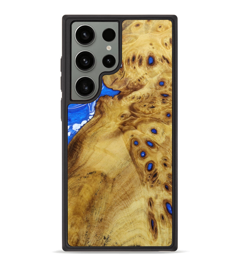 Galaxy S23 Ultra Wood+Resin Phone Case - Aliyah (Blue, 645347)
