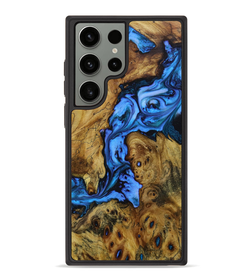 Galaxy S23 Ultra Wood+Resin Phone Case - Marlon (Blue, 647565)
