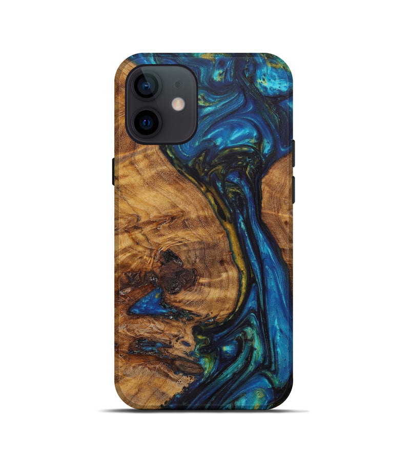 iPhone 12 mini Wood+Resin Live Edge Phone Case - Niko (Artist Pick, 623217)