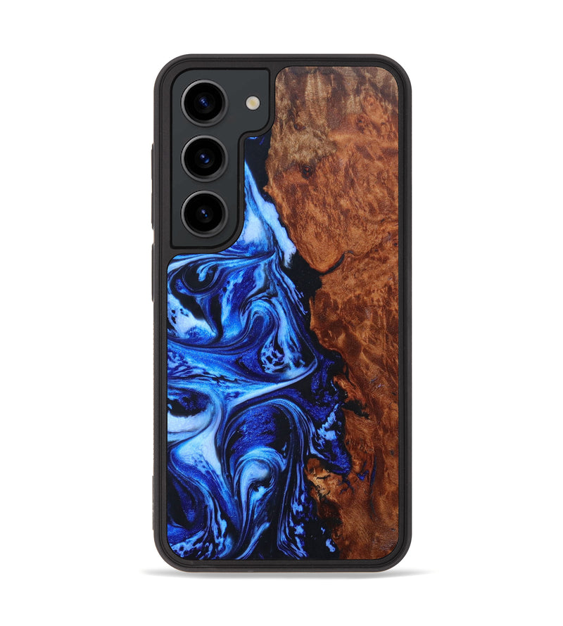 Galaxy S23 Wood+Resin Phone Case - Selena (Blue, 632046)