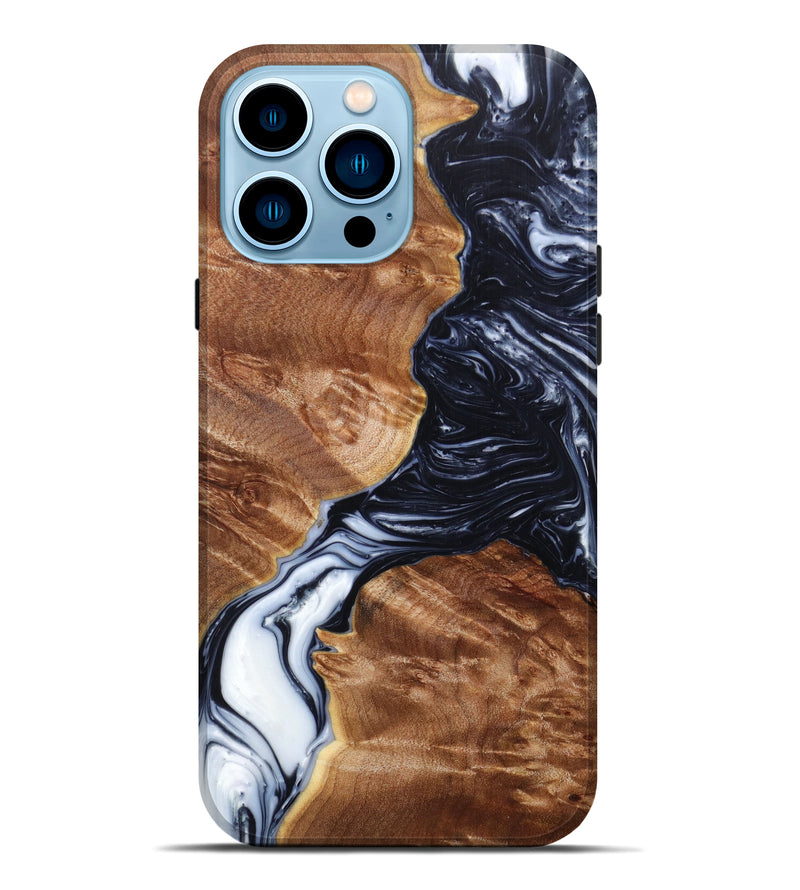 iPhone 14 Pro Max Wood+Resin Live Edge Phone Case - Makaila (Artist Pick, 628521)