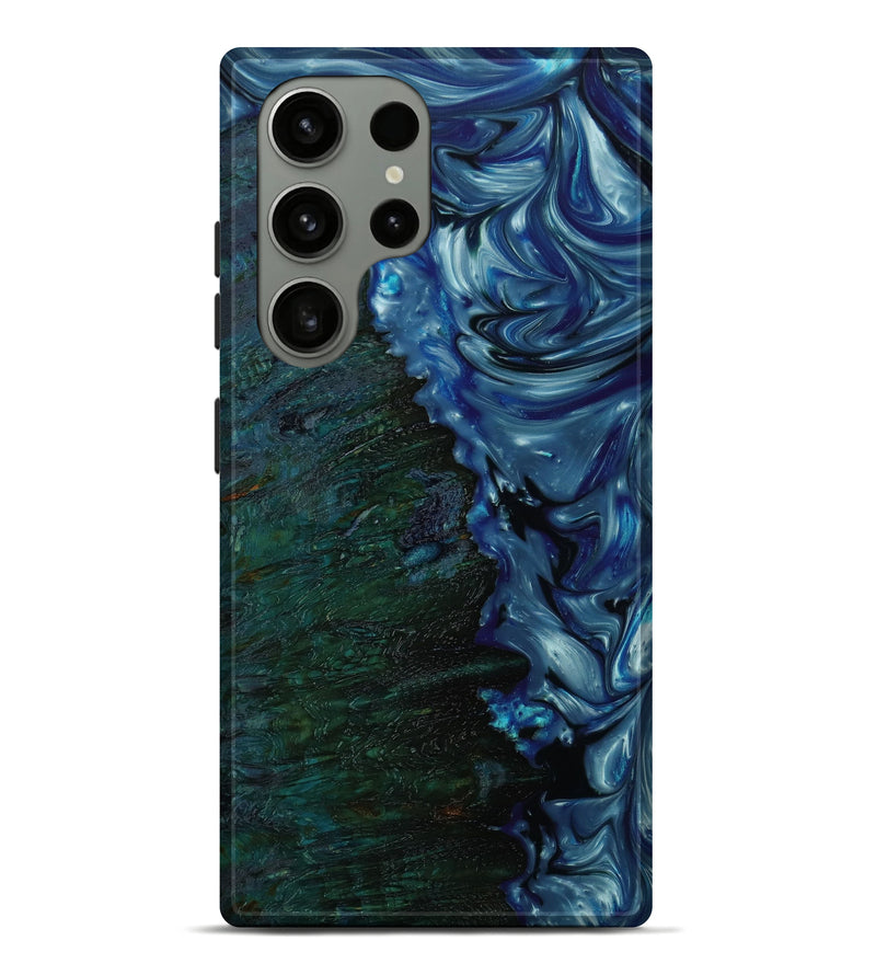 Galaxy S23 Ultra Wood+Resin Live Edge Phone Case - Kade (Blue, 646036)
