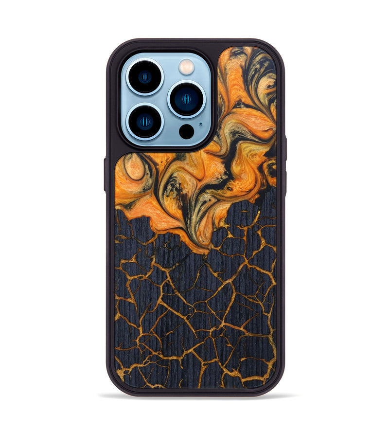 iPhone 14 Pro Wood+Resin Phone Case - Gonzalo (Lava, 625039)