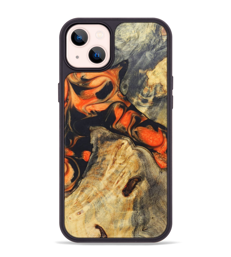 iPhone 14 Plus Wood+Resin Phone Case - Allisson (Lava, 625073)