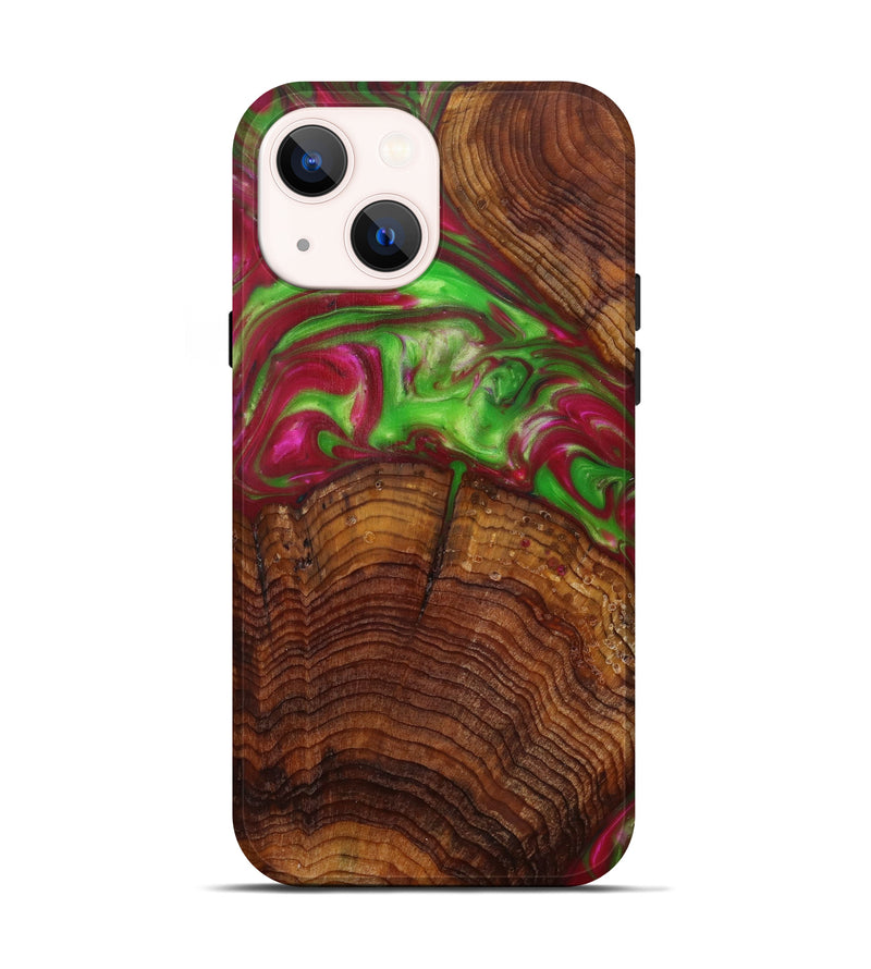 iPhone 13 Wood+Resin Live Edge Phone Case - Dax (Red, 623153)