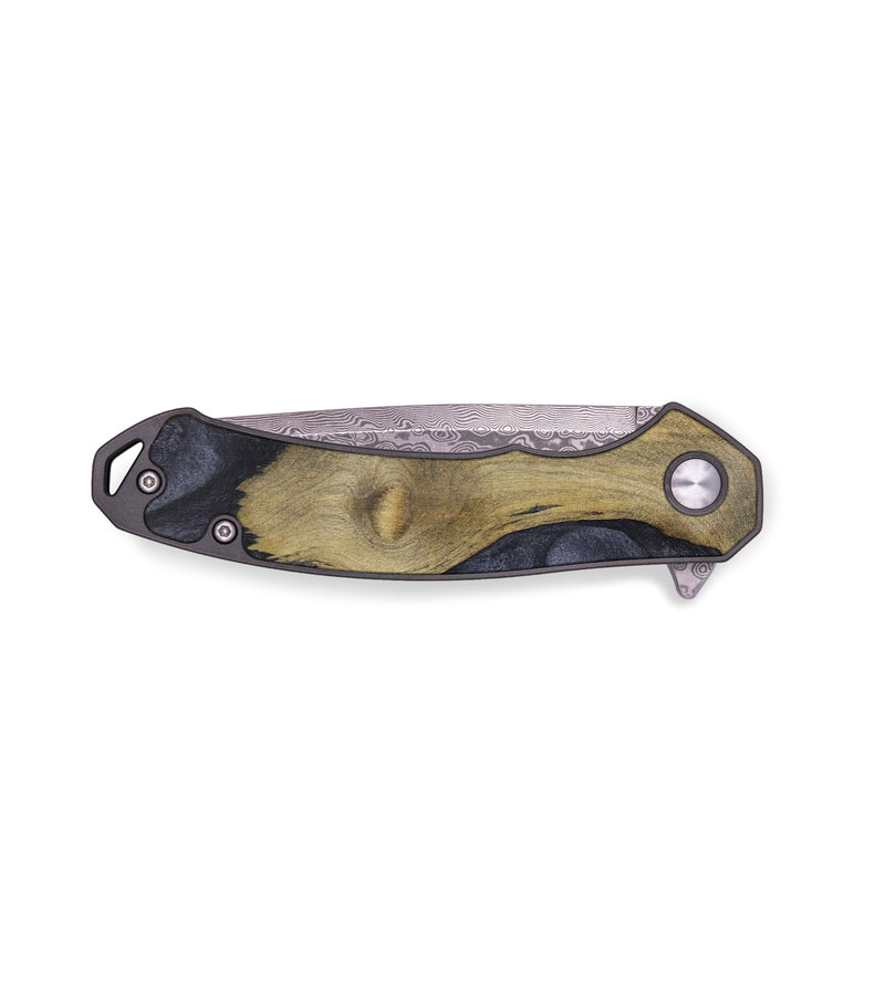 EDC Wood+Resin Pocket Knife - Nico (Black & White, 636348)