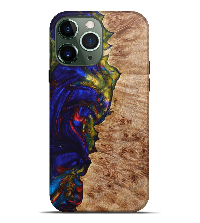 iPhone 13 Pro Max Wood+Resin Live Edge Phone Case - Kari (Artist Pick, 636207)